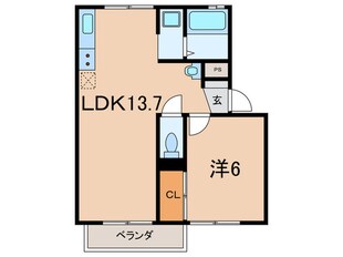 ハイツマスモトＡ棟の物件間取画像